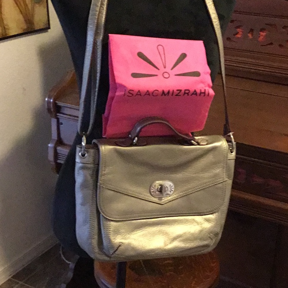 Metallic Leather Shoulder Bag